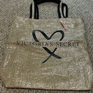 Victoria's Secret Gold Tote Bag